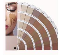 TEMU Tarjeta para Impresión, Guía de Maquillaje, Estándar de Tarjeta para Nail Art, Maquillaje de Ojos, Colores de Labios, de Piel, Colores de Cabello y Manual de Referencia de Diseño RGB