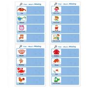 TEMU Tarjetas de entrenamiento de atención visual | 3- Juguete de rompecabezas educativo para mejorar la concentración, cartón de color , ideal para regalos de vacaciones