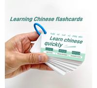 TEMU Tarjetas de Flash para Principiantes del Chino - Material de Cartón, Fácil de Aprender, Chino e Inglés, de Llevar, Método de Aprendizaje Rápido