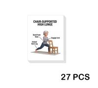 TEMU Tarjetas de Yoga Suaves para Adultos Mayores y Principiantes - de Posiciones Visuales Grande con Instrucciones Fáciles | Tarjetas de Yoga Sentadas y de Pie para Flexibilidad, y Movilidad