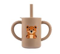 TEMU Taza de 180 ml (6 oz) con diseño y , diseñada para entrenar a los jóvenes y acompañar a los niños con una taza de paja.