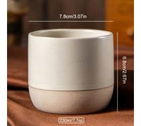 TEMU Taza de Café y Té Japonesa de Cerámica Gruesa - Estilo en Color Beige, Acabado Mate , 230ml/7.7oz, 180ml/6oz, 100ml/3.38oz, Ideal para el Té de , Oficina o Uso Doméstico, Regalo Exquisito