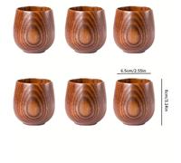 TEMU Taza de madera grande para té - Diseñada con natural y un cuerpo ancho, a prueba de fugas y resistente al , ideal para té y café.