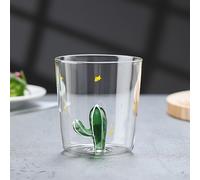 TEMU Taza de vidrio con diseño de animales de dibujos animados 3D, taza de vidrio creativa para el hogar, taza de vidrio transparente resistente al , taza para leche de 350 ml