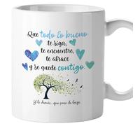 TEMU Taza Que todo te siga te encuentre te , Tazas originales con frases motivacionales y mensaje , Regalo hermana, mujer, , San Valentín, para , Día de la , Cerámica 330 mL