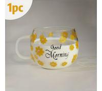 TEMU Tazas Sunny - Tazas con Asa Texturizada y Flores Vibrantes, Ideales para Café Helado, Batidos, Paletas - Vajilla , Regalos para Fiestas, Esenciales para ( para Lavavajillas, pero Congelador)