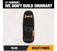 TEMU TB-30 Bolsa de Utilidad de Resistencia con 6 Bolsillos y Láser, Clip de Cinturón de Acero, Porta Cinta Métrica - Organizador de Herramientas Duradero para Trabajadores de la Construcción