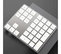 TEMU Teclado digital inalámbrico, teclado numérico inalámbrico de 34 teclas, carga USB-C, compatible con Windows, MacOS, portátil, admite conexión USB cableada, escritorio de PC