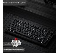 TEMU Teclado mecánico AJAZZ AK820 75% de barra con cable RGB, de volumen, LED sur, espuma de , keycaps de PBT, teclas intercambiables en caliente, teclados para gaming, colores