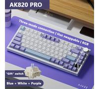 TEMU Teclado Mecánico AJAZZ AK820 PRO | Pantalla Inteligente TFT con , Inalámbrico 5.1/2.4G/Con Cable Tipo-C, Teclas, Batería de Litio Recargable