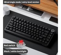 TEMU Teclado Mecánico Gaming Ajazz AK820 75% con Cable, Gasket, de Volumen - LED Frontal - Teclas PBT - Teclado RGB Hot Swap