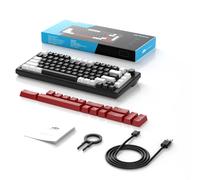 TEMU Teclado Mecánico para Gaming MageGee 75%, Compacto, Retroiluminado, Cableado con Switches , Espuma EVA, Control de , Teclado Portátil STAR75 NKRO para PC