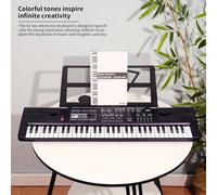 TEMU Teclado Portátil Multifunción con Micrófono y Soporte de Partituras, Piano Eléctrico de 61 Teclas para Principiantes - Regalo Ideal para Niños y Niñas, : 66 x 19 x 5.5 cm