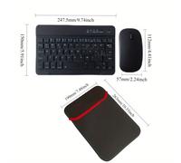 TEMU Teclado sin varillas Compatible con iPad, Teléfono Móvil, Tableta, Carga Silenciosa, Teclado sin varillas, Juego de Ratón, y Portátil