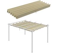 TEMU Tejado de Outsunny para Pergola Retráctil de 4 x - Beige