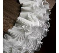 TEMU Tejido plisado de capas con de ondas y volantes para vestidos de novia y , con un gran de encaje como accesorio