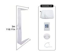 TEMU Tela de de ventana para aire acondicionado portátil, tira de de ventana universal para aire acondicionado móvil de manguera simple/, adiciones de a prueba de viento y polvo