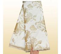 TEMU Tela de encaje bordado francés de lujo, - Elegante diseño jacquard africano, ideal para textiles de y fiestas, limpieza únicamente