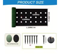 TEMU Tela de malla para malezas de capa perforada de 20 pies para trabajos pesados | Ideal para jardín, , y patio - las , transpirable, permeable , fácil de cortar y colocar, color verde