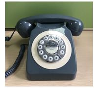 TEMU Teléfono Retro con Cable , Botones de Transferencia, Teléfono de Hotel, Teléfono Fijo de Escritorio Vintage Adecuado para el Hogar y