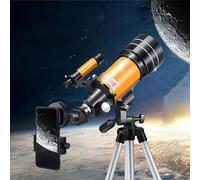 TEMU Telescopio Astronómico Profesional 30070 con Zoom de 90x, y Gran Potencia para Observación del Profundo, Visualización de Estrellas y Luna, Telescopio AZM70300 con de 20mm y Lente de 70mm
