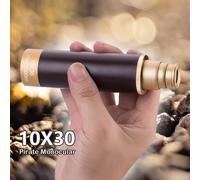 TEMU Telescopio Monocular Pirata 10x30, Plegable y Portátil Estilo Retro, Cuerpo de Metal, Lentes de Vidrio Óptico Totalmente Multirevestidas, Adecuado para Acampar y Exploración al Vida