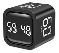 TEMU Temporizador Ajustable - de 5/10/30/60 , Ajustes - , Reanudar, Silencioso, Vibración y Alarma para Trabajo, Estudio, Cocina y Gestión del - Piedra Sintética