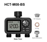 TEMU Temporizador de Jardín Inteligente Eshico HCT-M08 2024 | Controlador de Riego Digital de 3 Zonas con Función Retraso por Lluvia, Fácil Instalación para Césped, Patio y Invernadero