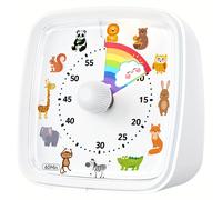 TEMU Temporizador Visual con Luz Nocturna, Temporizador de con Esfera de Animales Marinos para el Aula, Herramienta Silenciosa de Gestión del de 60 para el Trabajo, o el Hogar