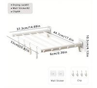 TEMU Tendedero de ropa retráctil para uso interior y exterior, de aluminio para organizar ropa del hogar, tendederos