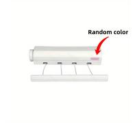 TEMU Tendedero retráctil que ahorra , tendedero de pared de 4 líneas, diseño invisible automático, plástico, 28 cm de , 50 mm de grosor, para uso en interiores y exteriores, tendederos