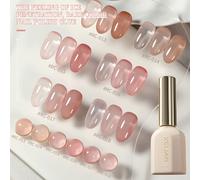 TEMU Tendencias de Uñas 2025 Colores Brillantes para Uñas Gel Semi Permanente 10ml de Uñas DIY Salón de Manicura LED Temporada