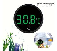 TEMU Termómetro de Acuario de Precisión, Monitor de de Agua Externo, Material ABS, Precisión de 0.1°C, para el Cuidado de Peces de Mascotas, ≤, No Incluido, Pantalla, Fácil de Usar