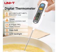 TEMU Termómetro de UNI-T para alimentos de cocina, de aceite, de agua y medición de de
