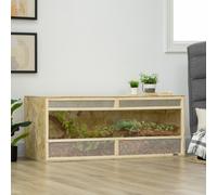 TEMU Terrario PawHut para Reptiles, de Alimentación para Reptiles con Rejilla de Ventilación, Puertas de Vidrio Deslizantes, de Cría de Reptiles para , Arañas, , 120 x 50 x 50 cm