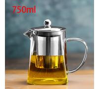 TEMU Tetera de Vidrio Borosilicato Premium con Infusor de Acero Inoxidable - Resistente al , para Lavavajillas, para Amantes del Té y el Café, Ideal para Uso Doméstico