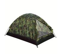 TEMU Tienda de Campaña de Camuflaje para 2 - , Duradera de Poliéster con Cierre de Cremallera, Diseño Triangular, Postes de Fibra de Vidrio, para al en , Verano y Otoño, Accesorios para Campistas