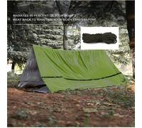 TEMU Tienda de campaña (paquete individual) con cuerda negra de 6 metros, bolsa de almacenamiento y silbato | y fácil de transportar | para camping, senderismo y al