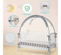 TEMU Tienda de Campaña para Cuna - para la Cuna para Mantenerlo a Salvo - una Tienda Pop-Up Duradera y Transpirable para Prevenir que se , con de Seguridad y Cubierta de Tejado