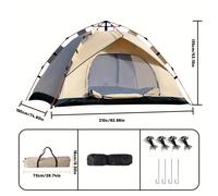 TEMU Tienda de campaña pop-up totalmente automática para viajes al , camping, pesca y sombrilla de playa, adecuada para 2-3 o 3-4 , portátil para pesca y senderismo