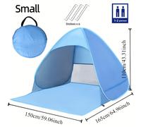 TEMU Tienda de Playa Plegable Instantánea: , Portátil con Bolsa de Transporte, Material de Poliéster Duradero, Estructura de Aleación de , Tamaño Normal, Ideal para Uso al