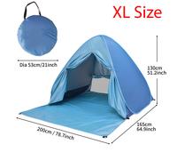 TEMU Tienda de Playa Portátil Plegable, Ideal para Exteriores y Camping, Refugio Rápido de Montaje para 3-4