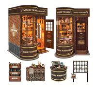 TEMU Tienda de : Sujetalibros de Madera con Elfo Mágico - el Mundo Mágico , un de Libros Soñado, Regalo para , Navidad o Halloween