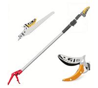 TEMU Tijera de Telescópica de 4.6 Pies, Sierra de Mango Largo, Recolector de Frutas Telescópico, Gancho para - Tijera de con Mango Largo