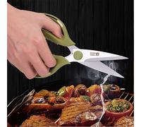 TEMU Tijeras de Acero Inoxidable de Resistencia, Ideales para Cortar Carne, , Verduras y Costura - Tijeras Profesionales de Cocina, Tijeras para BBQ, Tijeras para Exteriores y Uso de Oficina