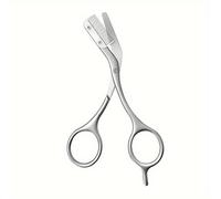 TEMU Tijeras de cejas profesionales de acero inoxidable con peine - Diseño ergonómico hipoalergénico de para un corte , estuche de almacenamiento, regalo para hombres y mujeres, tijeras de cejas.