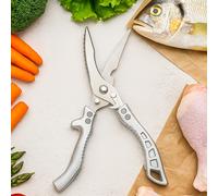 TEMU Tijeras de Cocina Multiusos de Acero al Carbono | Agarre Ergonómico, Ambidiestras, Perfectas para Aves, Pescado, Carne