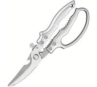 TEMU Tijeras de Cocina - Tijeras para Huesos de Pollo, Aves, Pescado, Verduras, , Abrebotellas - Mango Antideslizante, Acero al Carbono 3Cr13, Tijeras Multiusos para Alimentos