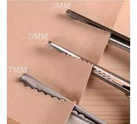 TEMU Tijeras de encaje de acero inoxidable, tijeras de profesionales en para confección, herramientas de corte de tela y cuero dentadas, metal, no requiere batería