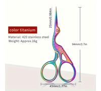 TEMU Tijeras de grúa vintage de acero inoxidable, tijeras de bordado y recortadores de cejas domésticos